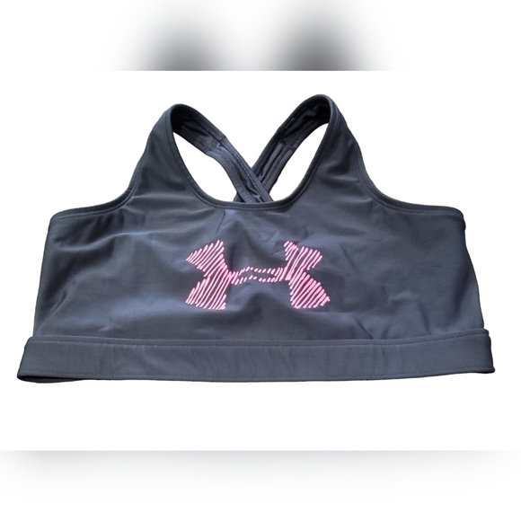 Under Armour Size Large Black Pink Sports Bra - Picture 4 of 5